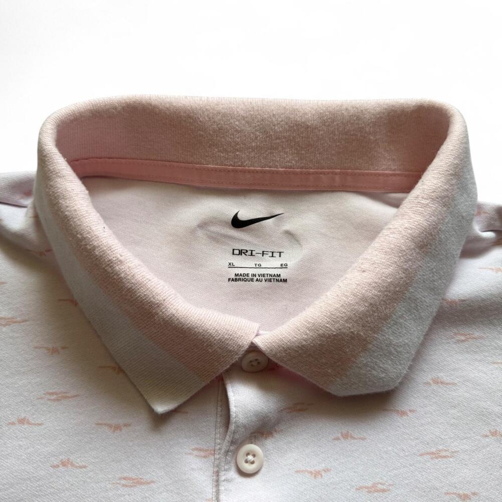 NIKE Dri-FIT Light Pink Swoosh Golf Polo - Picture 3 of 6
